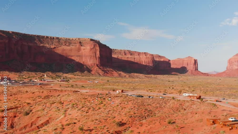 Poster Aerial view of Monument Valley buttes at sunrise, Arizona - USA