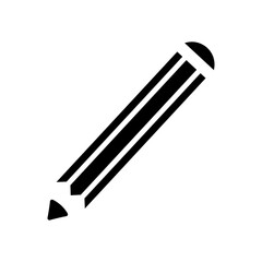 Illustration depicting a black pencil on a white background