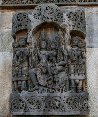 Chennakeshava Temple, also called Keshava or Vijayanarayana Temple in Belur, is a 12th century Hindu temple. Karnataka, India.