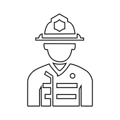  firefighter icon, firefighter flat style icon, line art icon, gradient icon, high resolution for company logo and web design