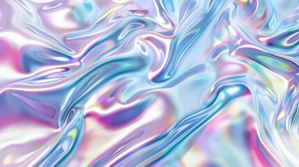 Obraz premium retro vaporwave seamless pattern with iridescent chrome foil texture abstract background