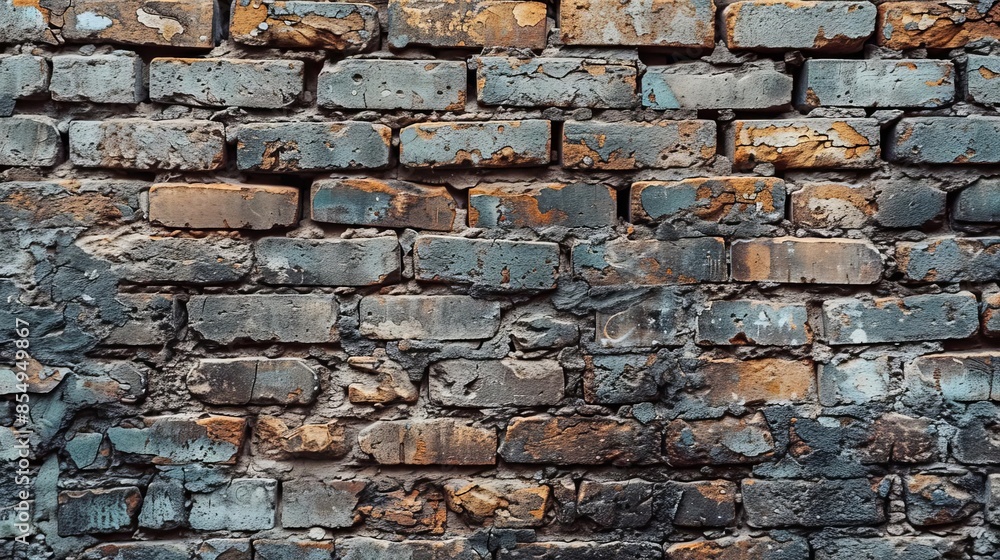 Aufkleber rustic brick wall with textured surface architecture background