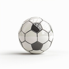 shiny soccer ball isolated on white