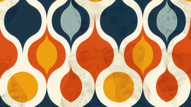 seamless geometric vintage pattern retro abstract background illustration