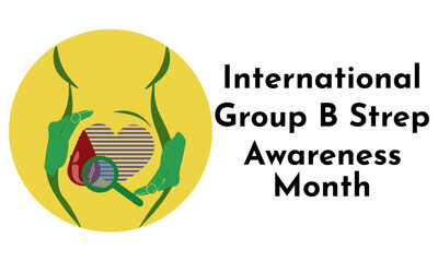 International Group B Strep Awareness Month, Idea for a banner or poster on a healthcare theme