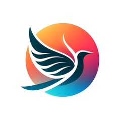 Obraz premium AI Generate of Abstract Logo in the Shape of Bird. Vector, Logo, Symbol.