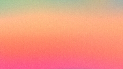 California dream summer grainy background with blur gradient in light green, peach, orange, fuchsia pink. Faded candy colors abstract backdrop 8K 16:9, copy space. Grunge texture. 70s 80s retro design © InspiredStocker