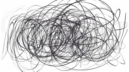 Abstract vector illustration of intertwined lines creating chaos and order