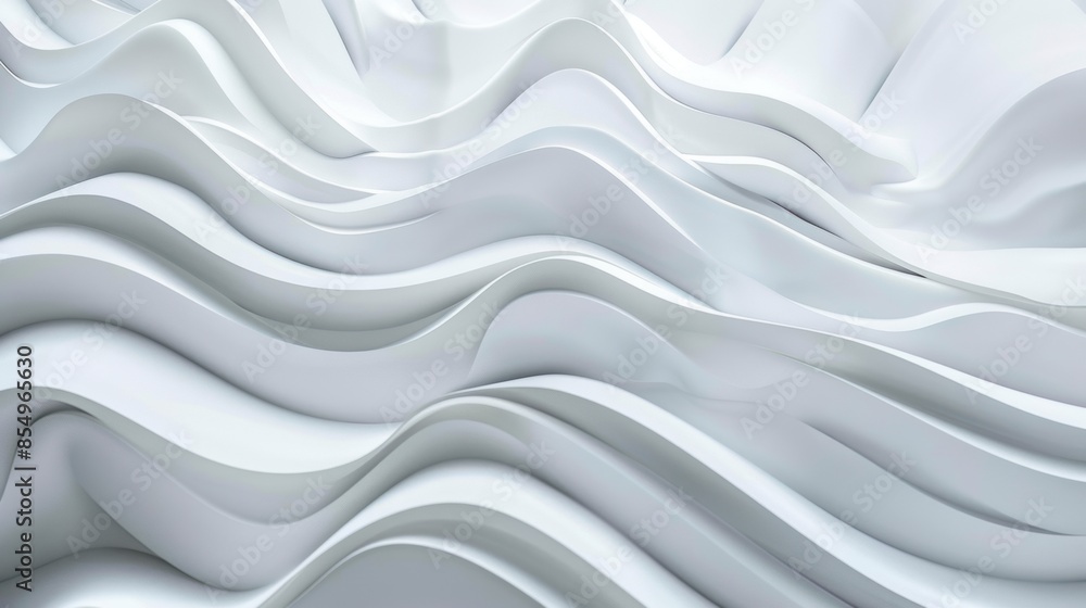 Wall mural abstract white wave pattern on a pixel background