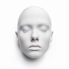 White Face with Closed Eyes.