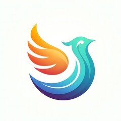 AI Generate of Abstract Logo in the Shape of Bird. Vector, Logo, Symbol.