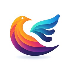 AI Generate of Abstract Logo in the Shape of Bird. Vector, Logo, Symbol.