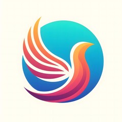 Naklejka premium AI Generate of Abstract Logo in the Shape of Bird. Vector, Logo, Symbol.