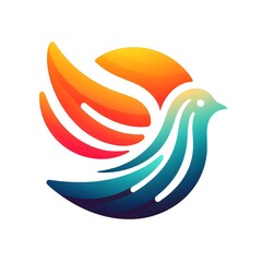 AI Generate of Abstract Logo in the Shape of Bird. Vector, Logo, Symbol.