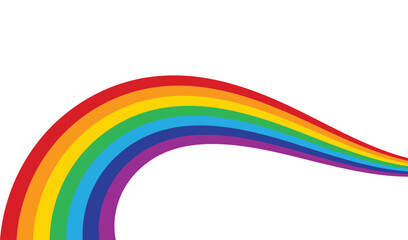 Rainbow vector illustration. Colorful abstract design. Color graphic symbol rain bow.