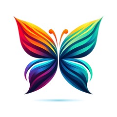 AI Generate of Abstract Logo in the Shape of Butterfly. Vector, Logo, Symbol.