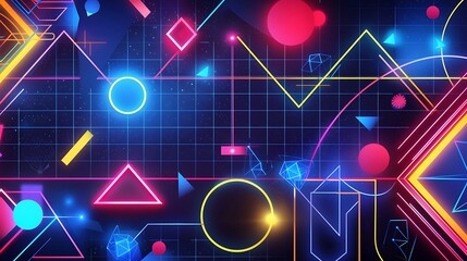 futuristic, abstract, illustration, design, laser, night, technology, blue, bright, vector, background, galaxy, glowing, poster, template, sky, nostalgia, purple, light, striped, geometric, 1980, retr