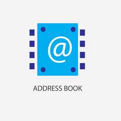 Blue Phone book contacts or notebook contact vector image 