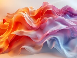 Obraz premium Mesmerizing Abstract Fluid Waves of Prismatic Colors and Graceful Shapes in Digital