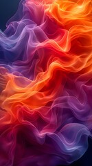 Obraz premium Captivating Abstract of Flowing Chromatic Lines and Sculptural Forms