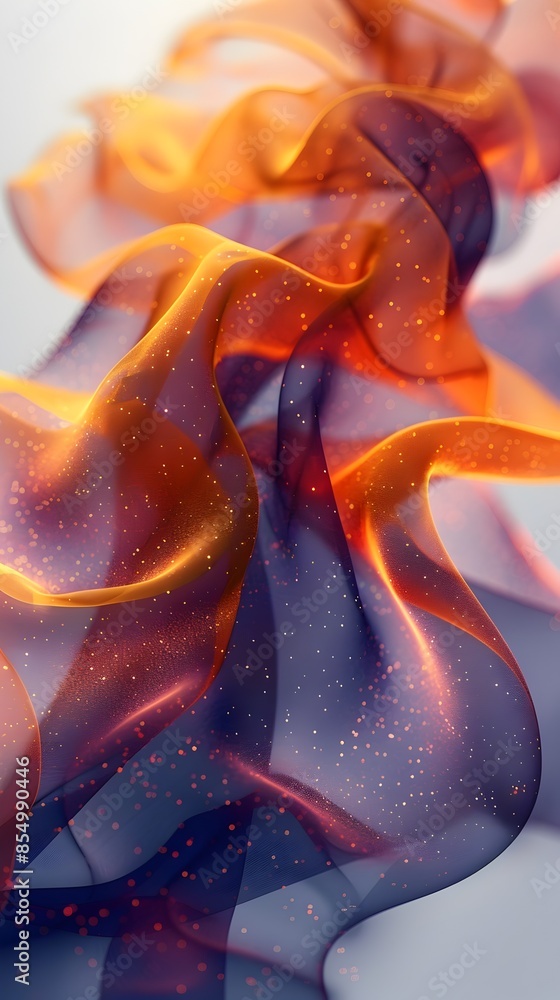 Aufkleber captivating chromatic compositions an abstract neo futurist of ethereal rhythms and digital art
