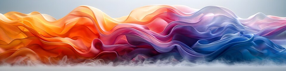 Obraz premium Flowing Prismatic Palettes of Lyrical Abstract Digital Painting