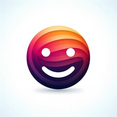 AI Generate of Abstract Logo in the Shape of Smile Face. Vector, Logo, Symbol.