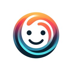 Fototapeta premium AI Generate of Abstract Logo in the Shape of Smile Face. Vector, Logo, Symbol.