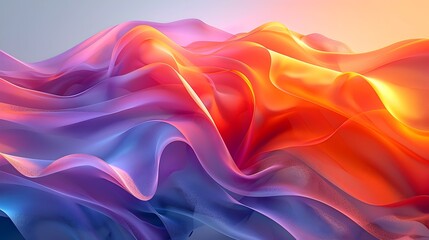 Obraz premium Mesmerizing Abstract Curves and Vivid Hues in Digital