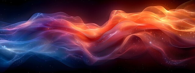 Fototapeta premium Captivating Abstract Chromatic Arrangements with Curved Dynamic Lines and Rhythmic Compositions