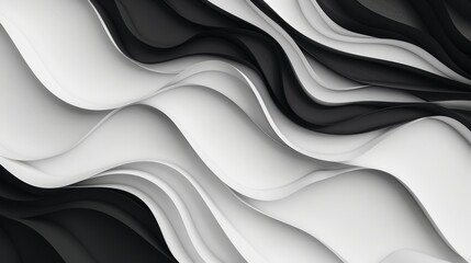 Obraz premium Serene Monochromatic Minimalist Wallpaper with Flowing Lines for Modern Interior Decor and Graphic Design Projects