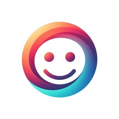 Fototapeta premium AI Generate of Abstract Logo in the Shape of Smile Face. Vector, Logo, Symbol.