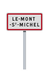 Panneau d'entrée du Mont Saint-Michel (Manche) en vectoriel