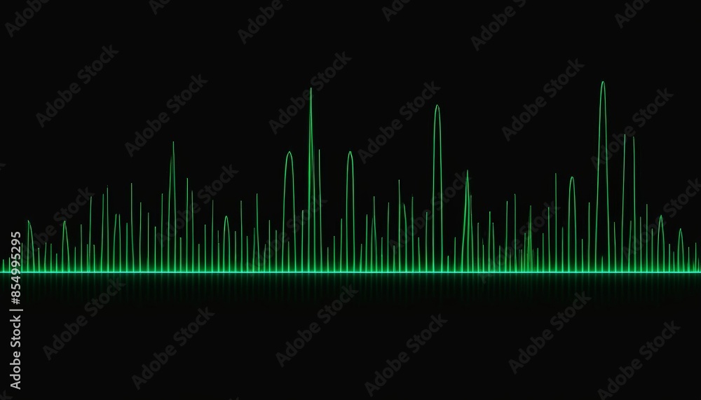 Poster neon light glow of audio spectrum: a mesmerizing continuous line drawing