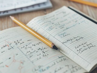 Academic Excellence - Neat Mathematical Proofs and Diagrams in Student's Notebook