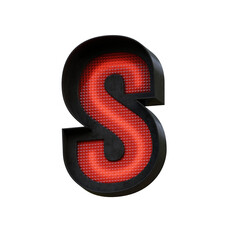 Traffic Lights 3D Alphabet PNG Letters