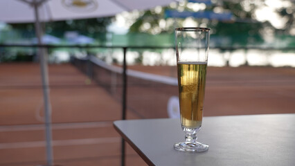 Relaxing Summer Day with a Glass of Champagne on the Terrace - Serene Outdoor Setting