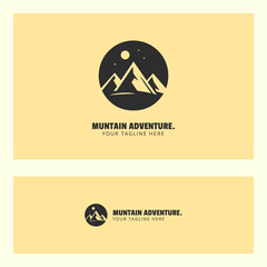 clean and cool mountain logo design