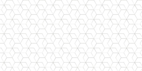 Vector hexagonal illustration seamless wallpaper wire design. geometric gradient black and white square honeycomb diamond surface background.
