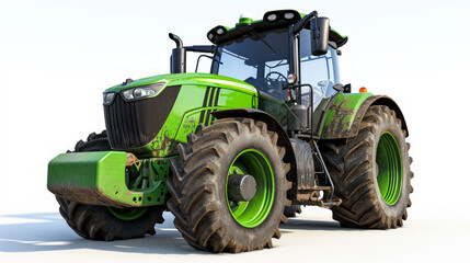 Obraz premium Dirty green Tractor Tractor