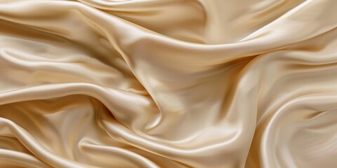 Obraz premium Luxurious Beige Fabric Drape Elegance