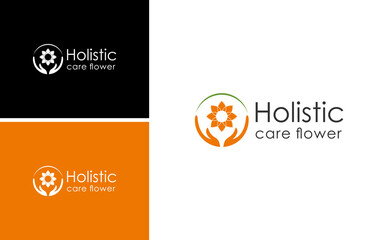 Healing, Therapy, health care, vector. holistic natural care logo design