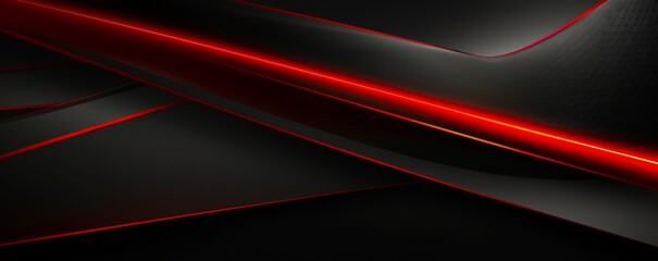 Black abstract background with red glowing lines for cover, banner