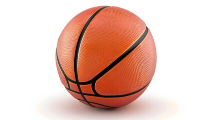 Fototapeta premium Vibrant 3D Basketball for Athletic Sports Design