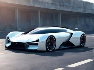 Fototapeta premium Futuristic electric vehicle mobility design concept
