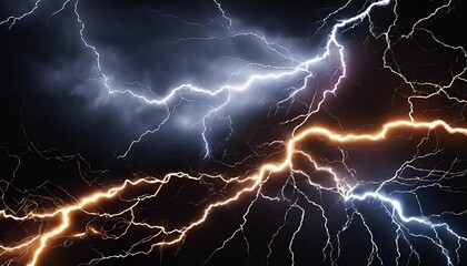 lightning in the night sky