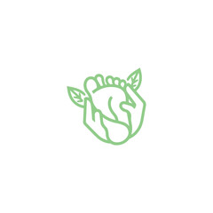 foot care logo, foot spa logo, footcare clinic logo, podiatry Reflexology logo design, Foot and ankle, Ankle and green branch with leaves vector design.