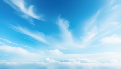 Obraz premium Serene Blue: Soft Blurred Sky Background