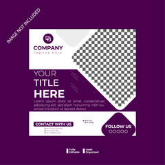 Social media post design, Digital marketing agency and corporate social media post design, square web banner design template