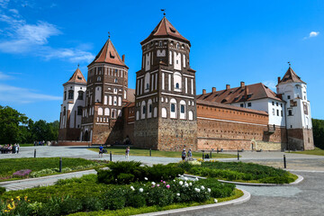 Naklejka premium View at the castle of Mir in Belarus